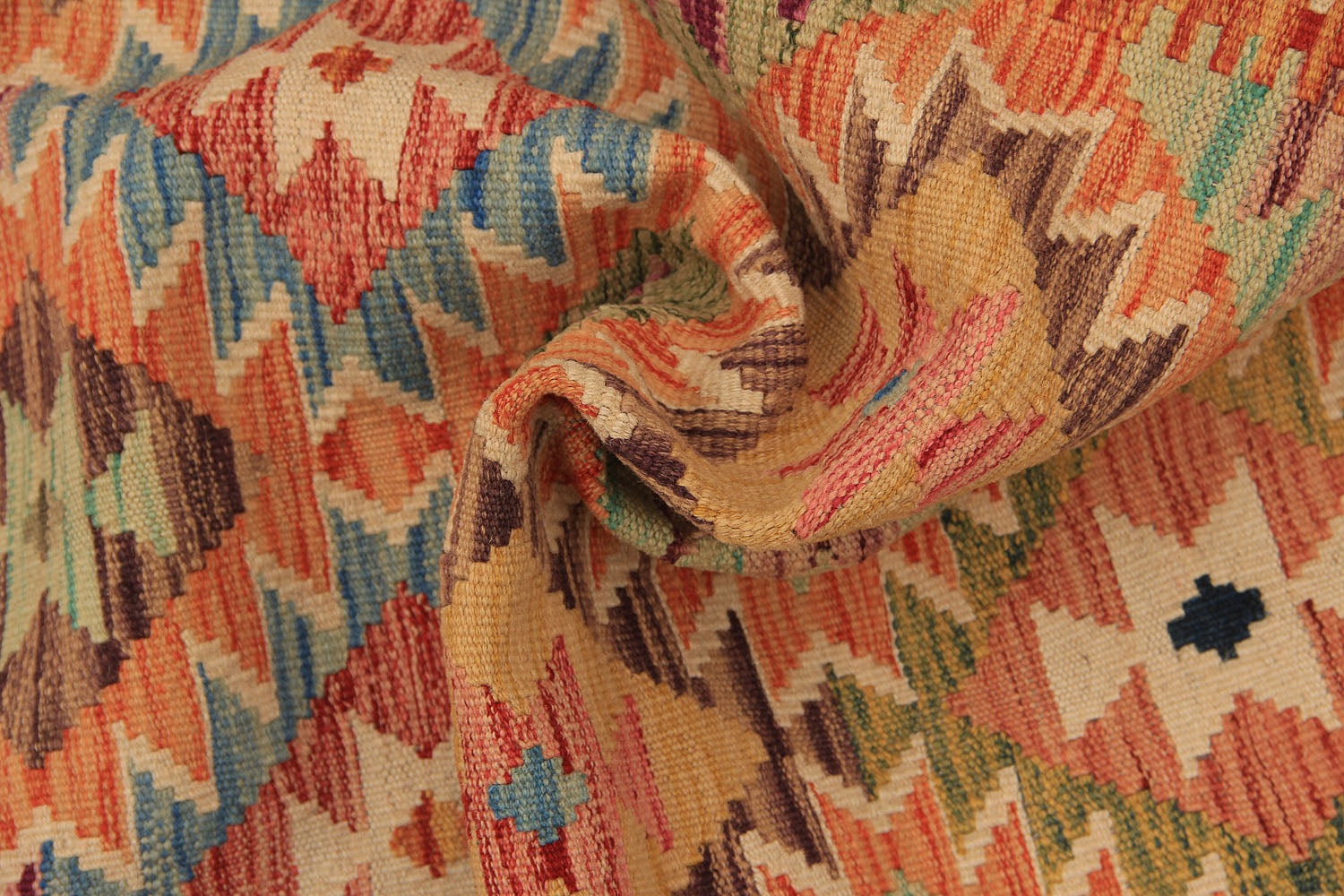 2' 6" x 8' Multy Handmade Veggie Dye Kilim Rug Runner