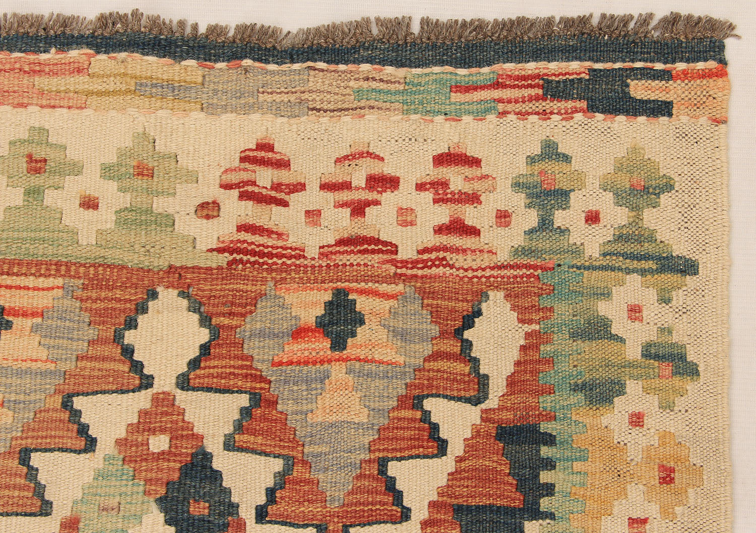 3' X 8' Multy Handmade Veggie Dye Kilim Rug Runner