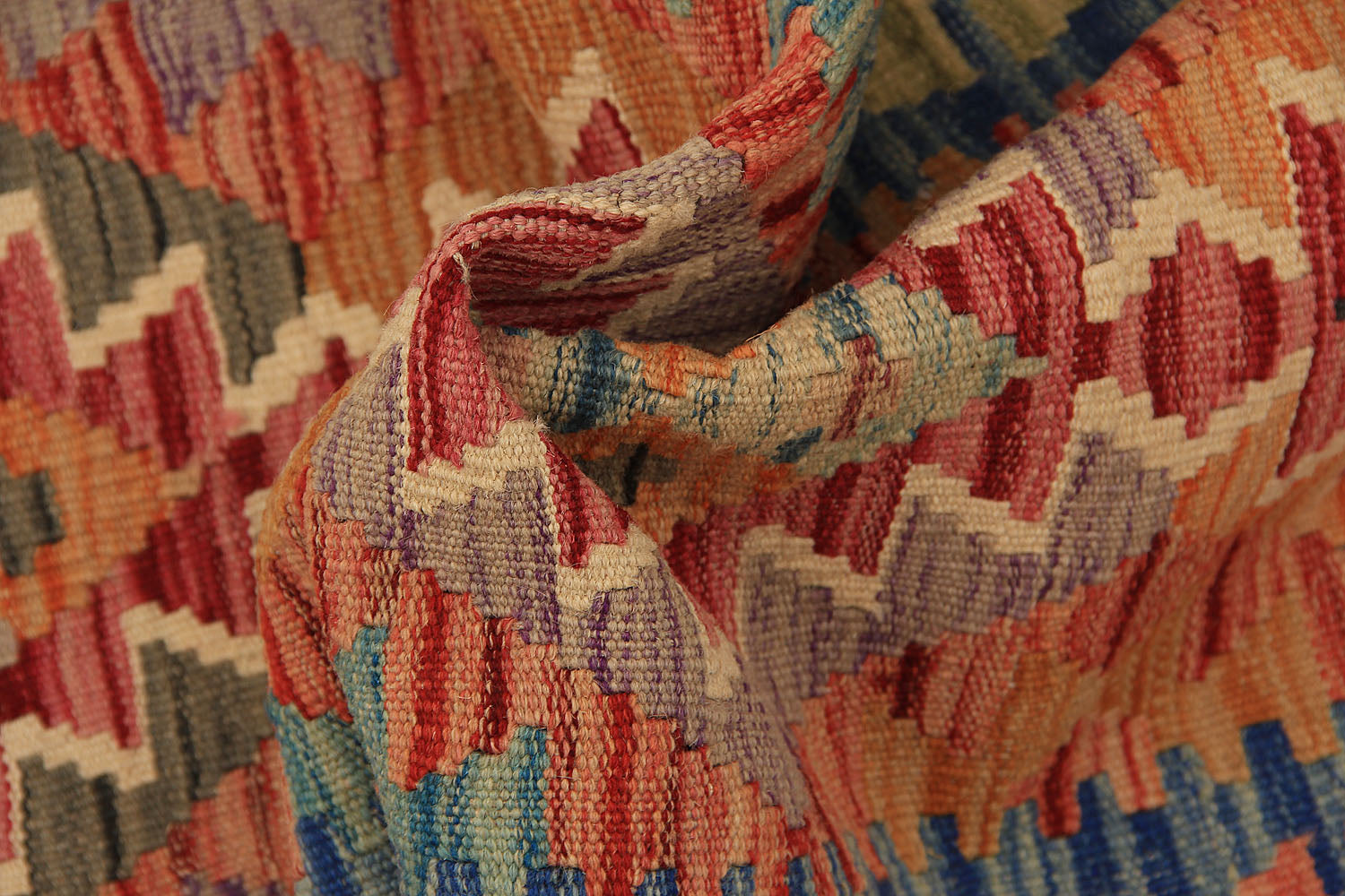 3' X 8' Multy Handmade Veggie Dye Kilim Rug Runner