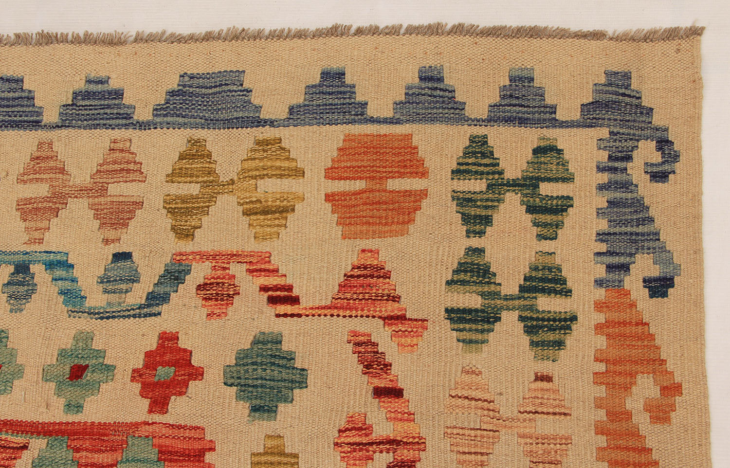 9' x 12' Multy Handmade Veggie Dye Kilim Rug Rectangular