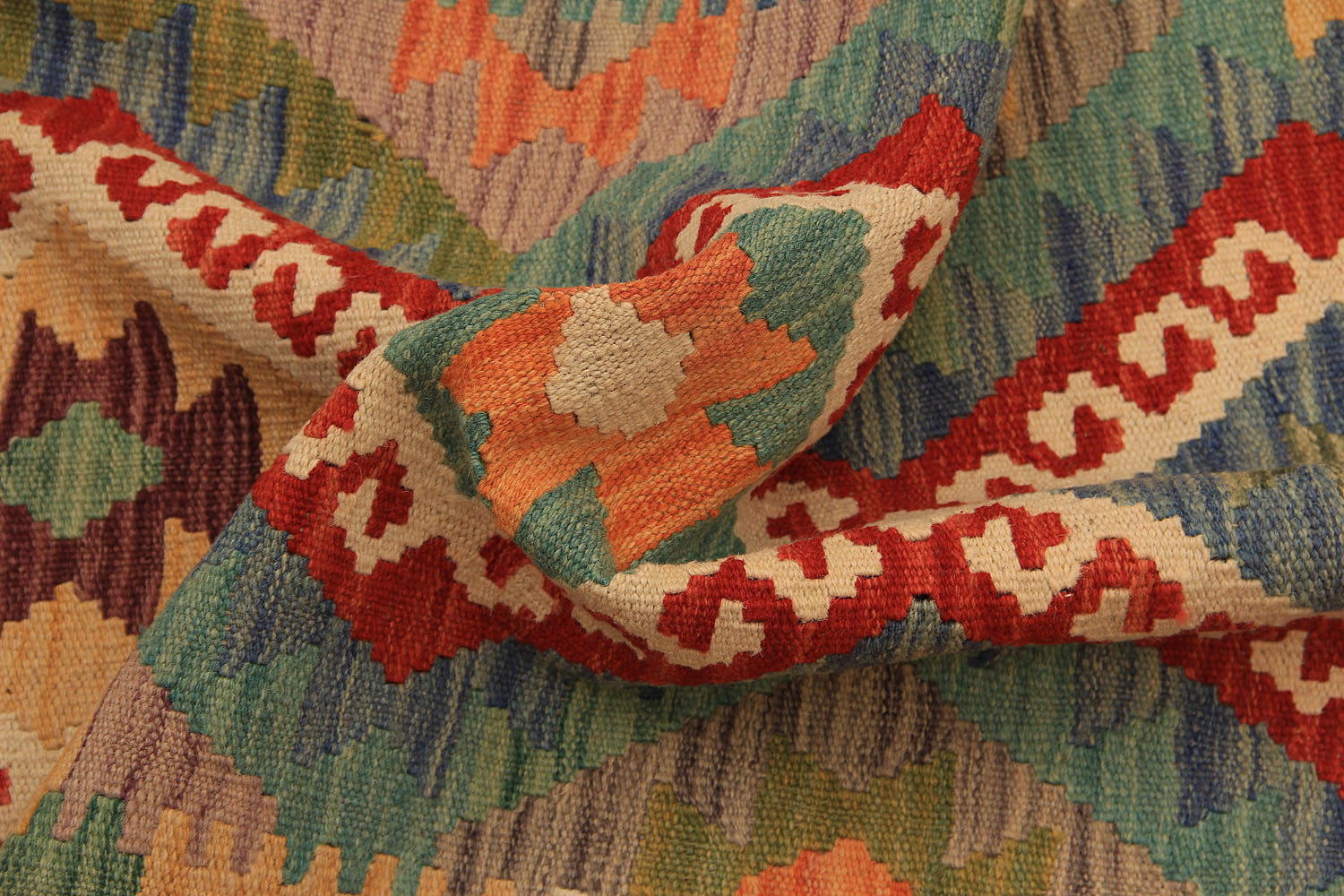 3' X 5' Multy Handmade Veggie Dye Kilim Rug Rectangular
