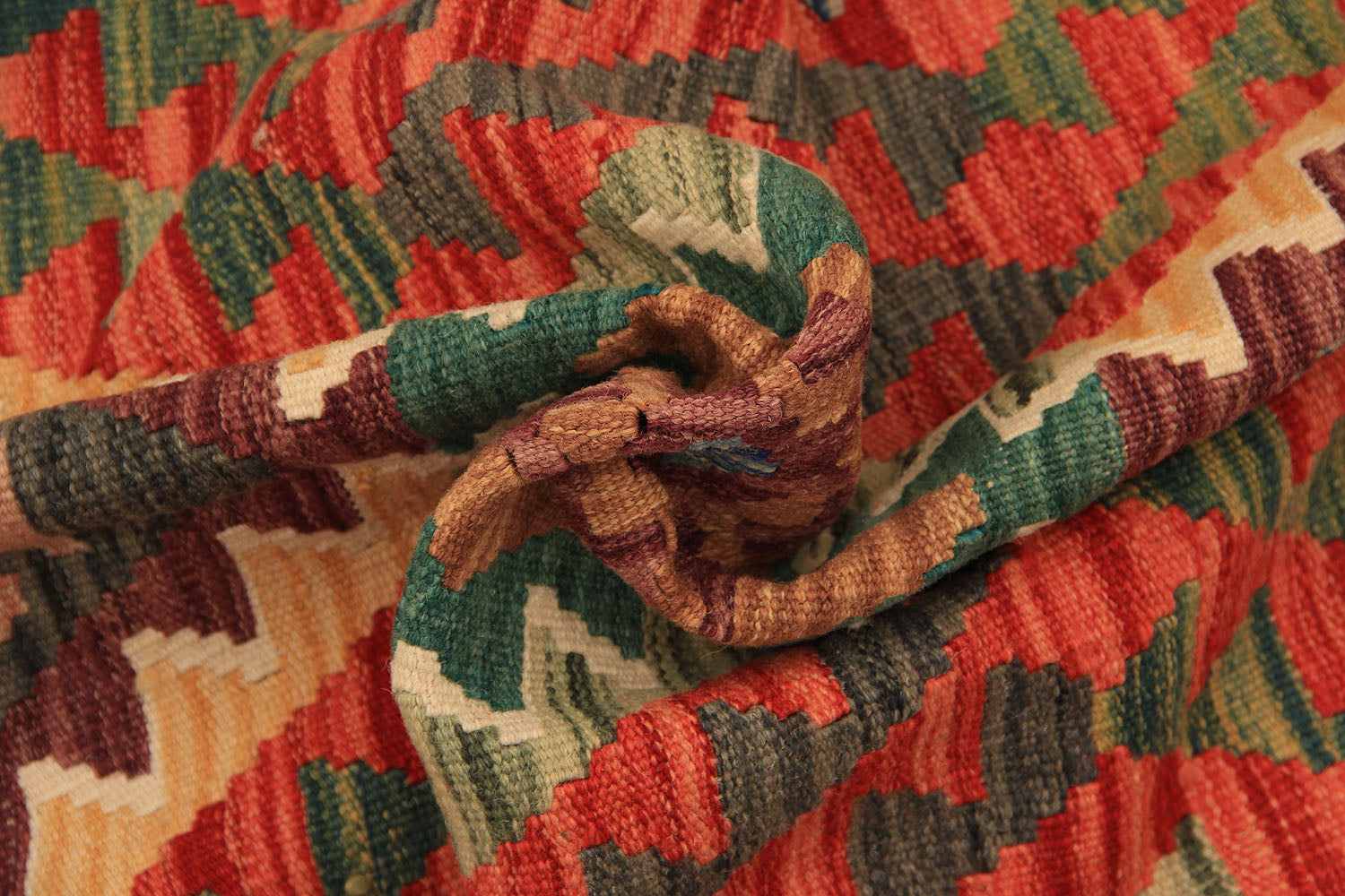 4' x 6' Multy Handmade Veggie Dye Kilim Rug Rectangular