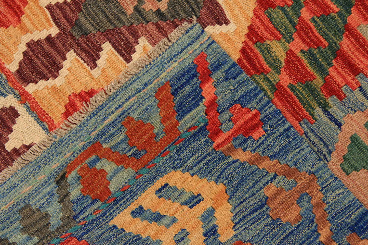 4' x 6' Multy Handmade Veggie Dye Kilim Rug Rectangular