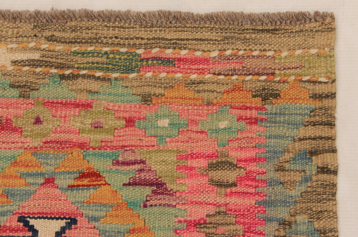 Multy Handmade Veggie Dye Kilim Rug Runner