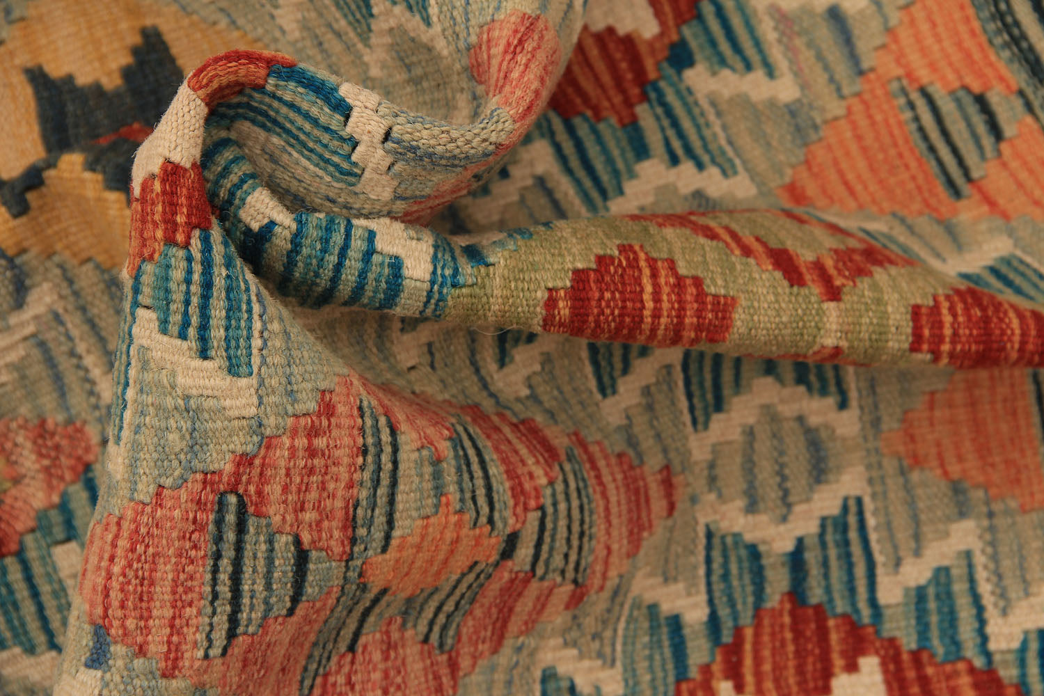 3' X 8' Multy Handmade Veggie Dye Kilim Rug Runner