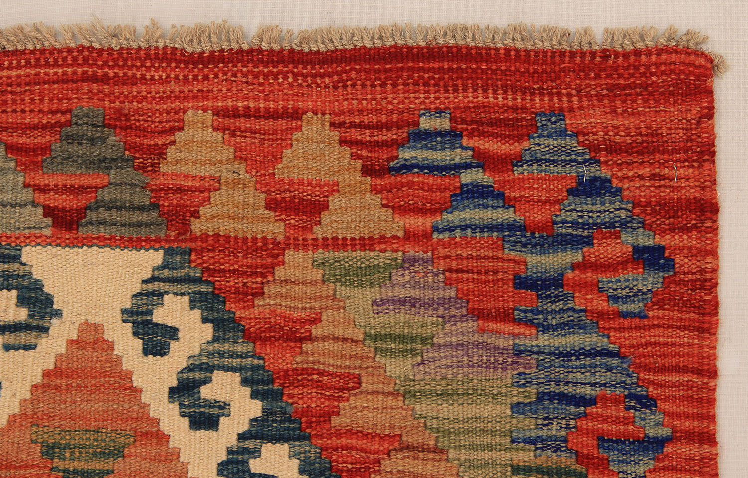 3' X 8' Multy Handmade Veggie Dye Kilim Rug Runner