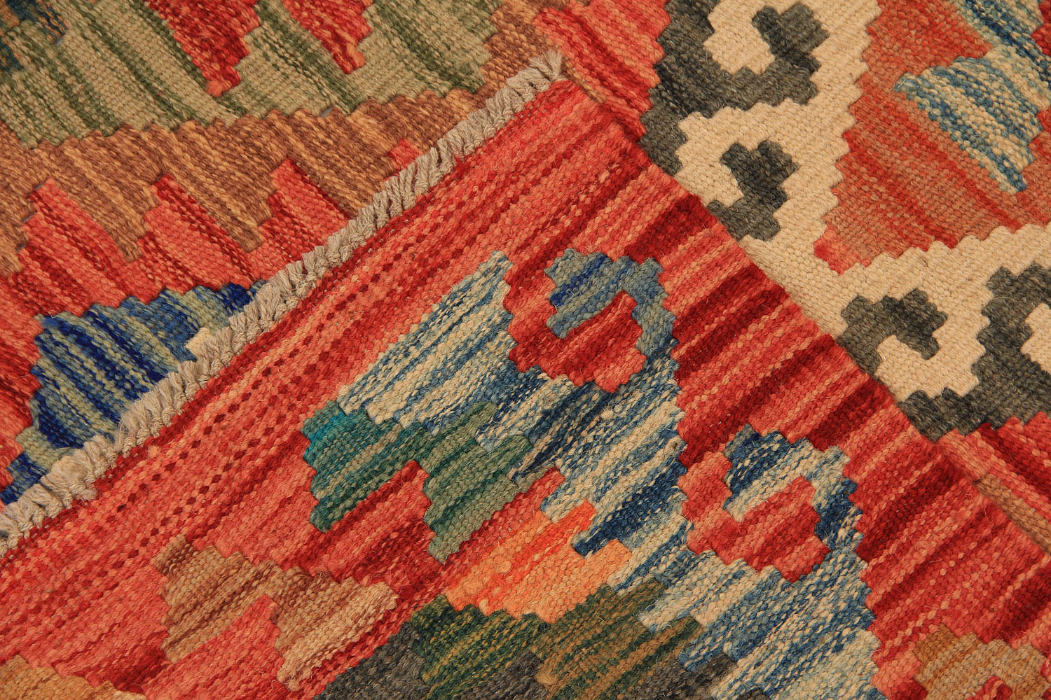 3' X 8' Multy Handmade Veggie Dye Kilim Rug Runner