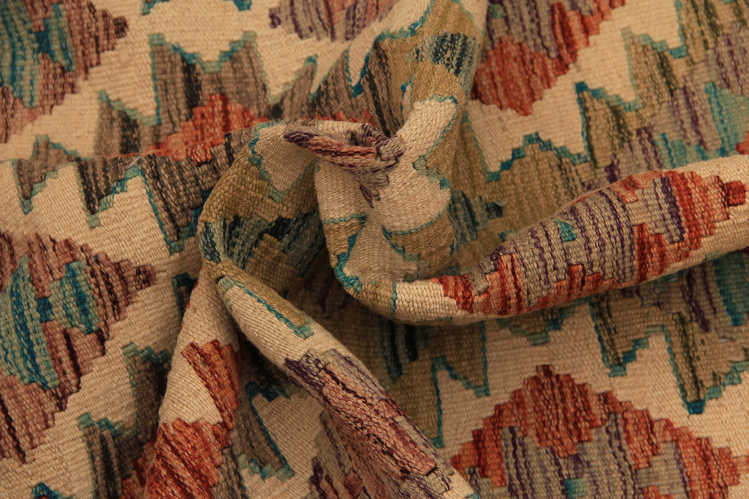 Multy Handmade Veggie Dye Kilim Rug Rectangular