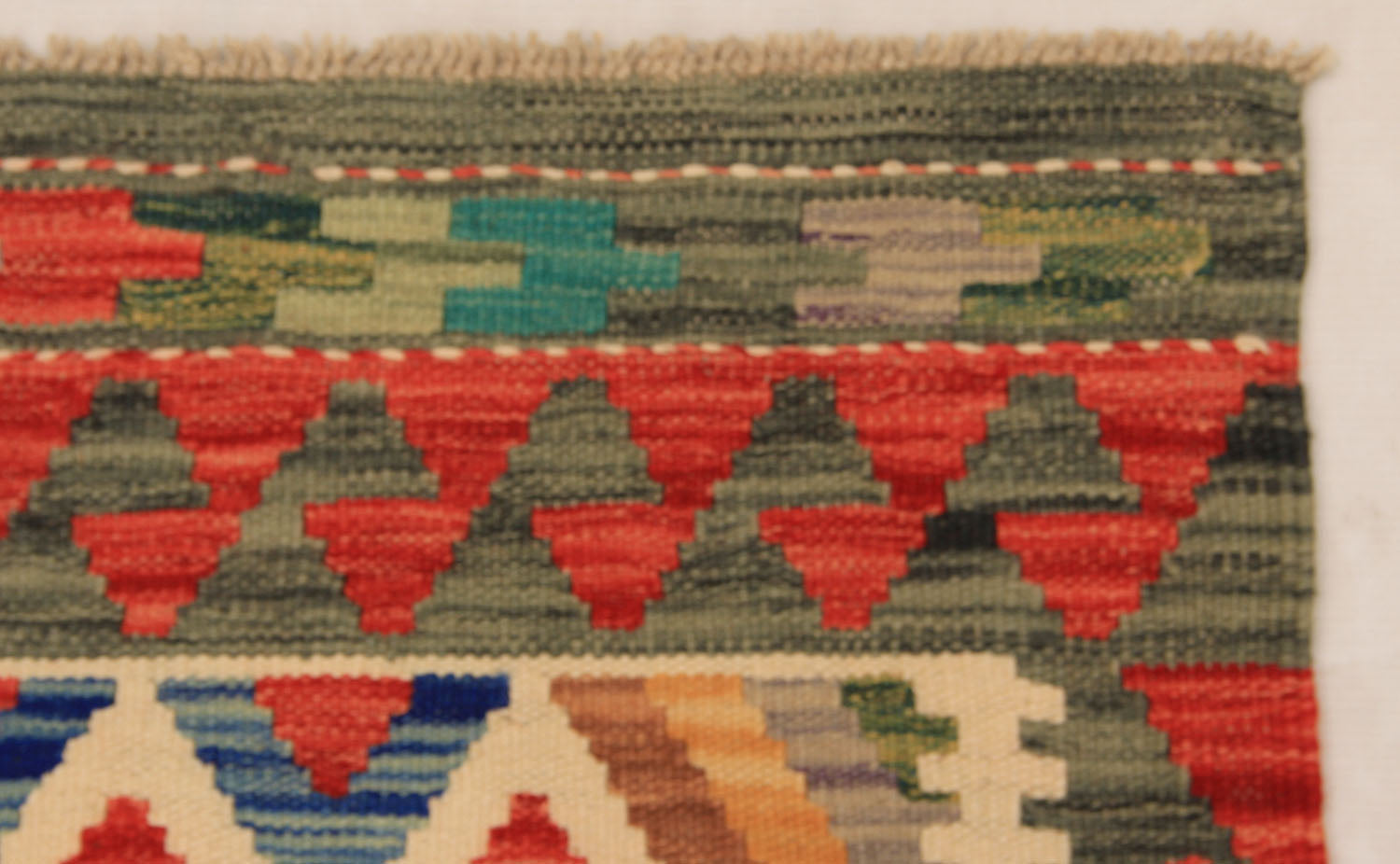3' X 8' Multy Handmade Veggie Dye Kilim Rug Runner