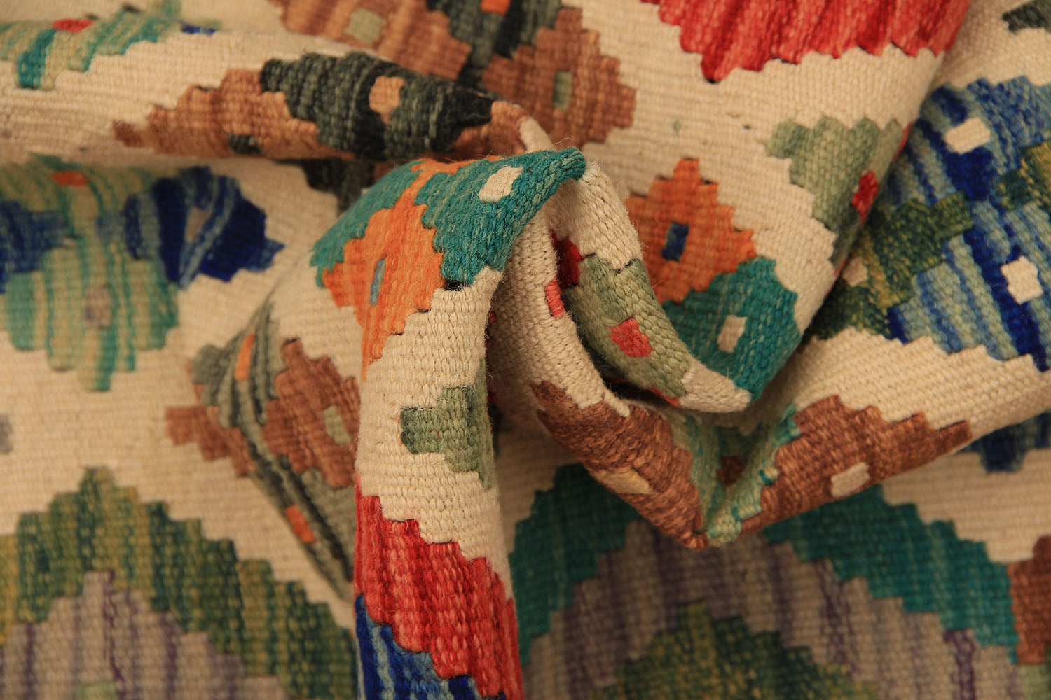 3' X 8' Multy Handmade Veggie Dye Kilim Rug Runner
