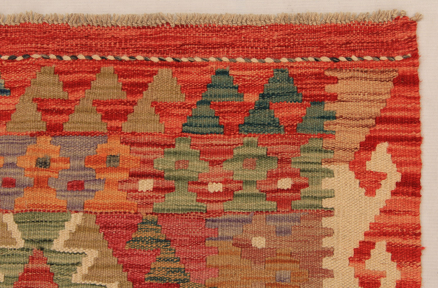 3' X 8' Multy Handmade Veggie Dye Kilim Rug Runner