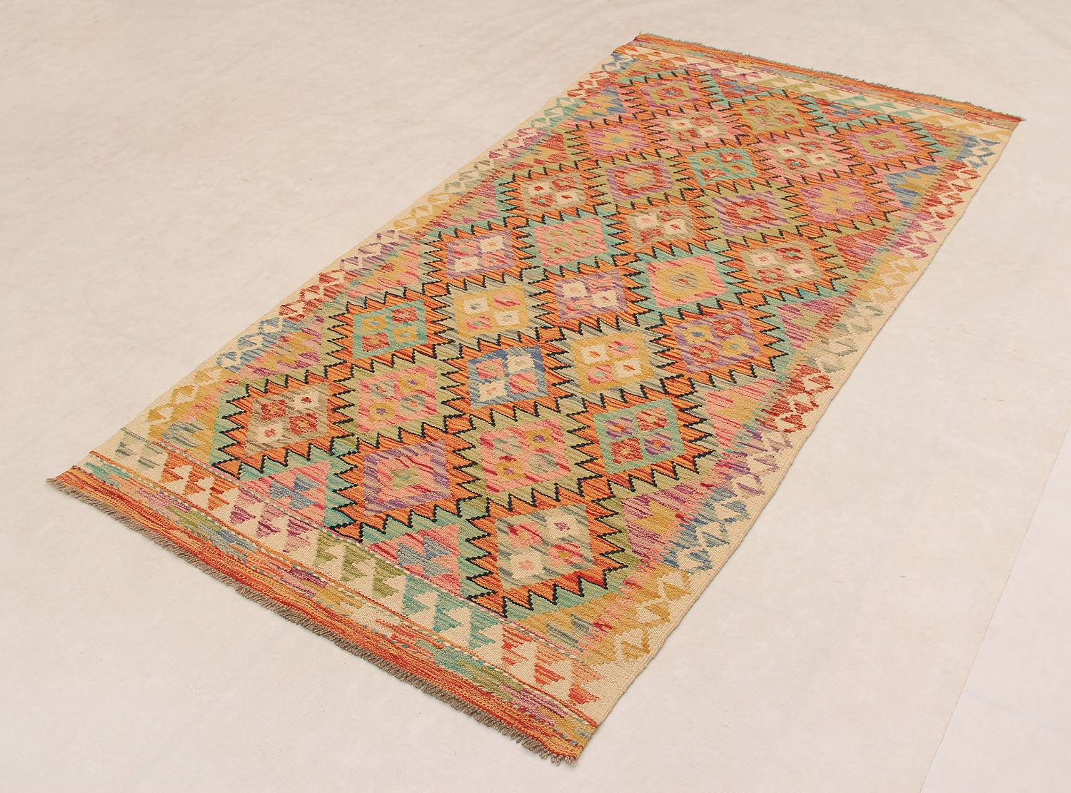Multy Handmade Veggie Dye Kilim Rug Rectangular