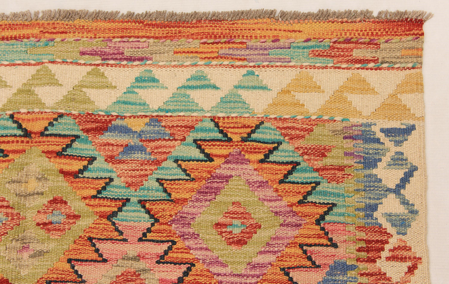 Multy Handmade Veggie Dye Kilim Rug Rectangular