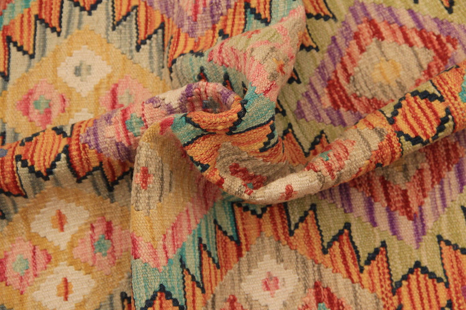 Multy Handmade Veggie Dye Kilim Rug Rectangular