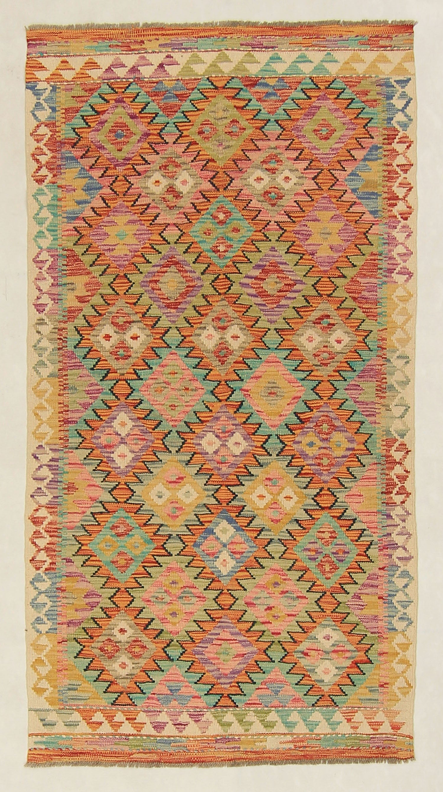 Multy Handmade Veggie Dye Kilim Rug Rectangular