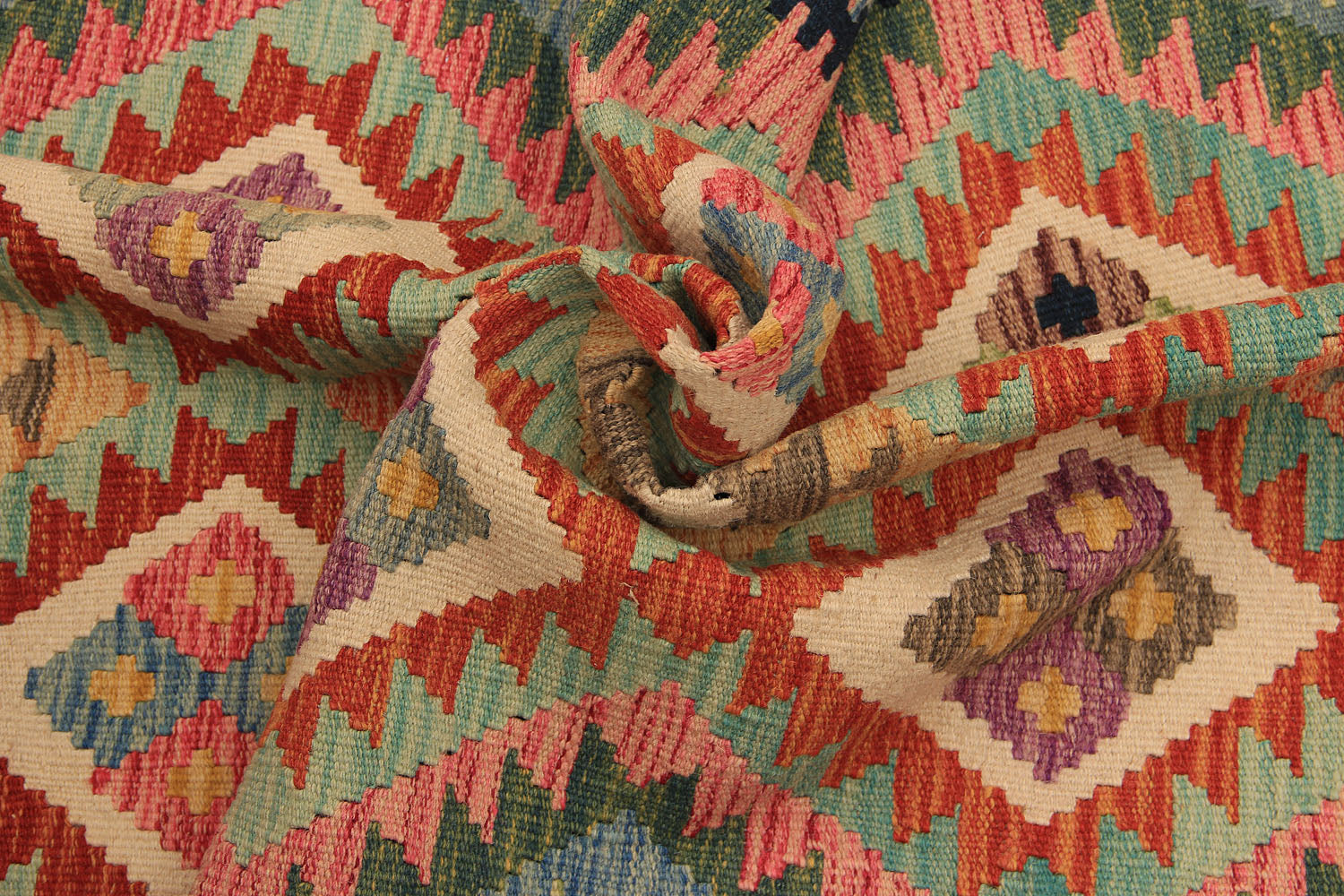 Multy Handmade Veggie Dye Kilim Rug Runner