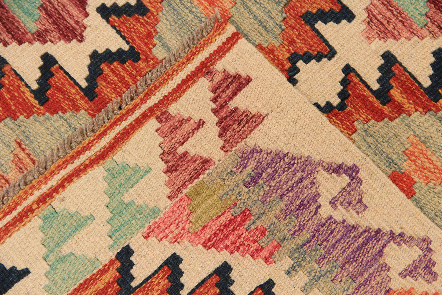 Multy Handmade Veggie Dye Kilim Rug Rectangular