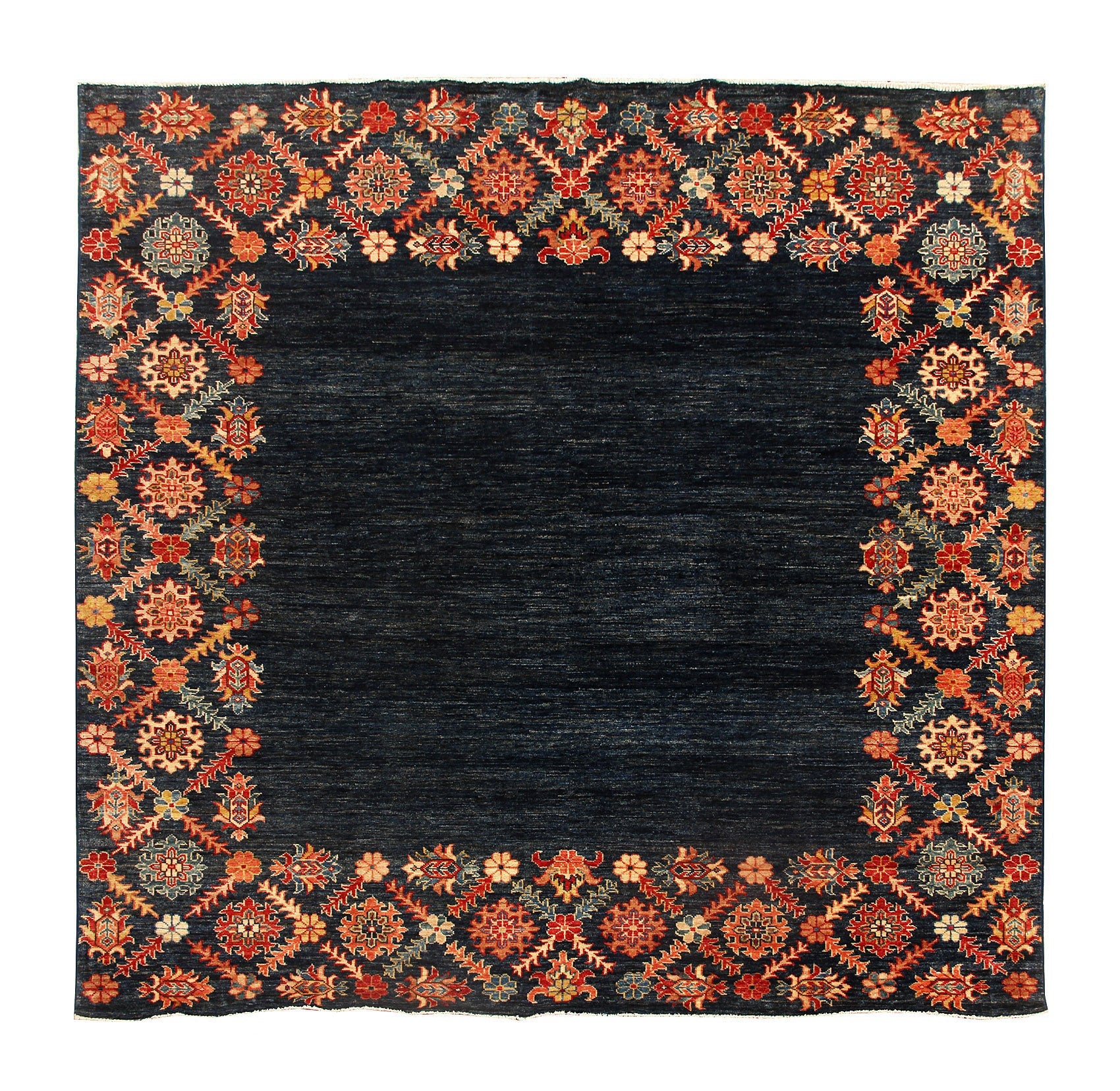 6' 6" X 6' 6" Blue Handmade SUPREME KAZAK Rug Square