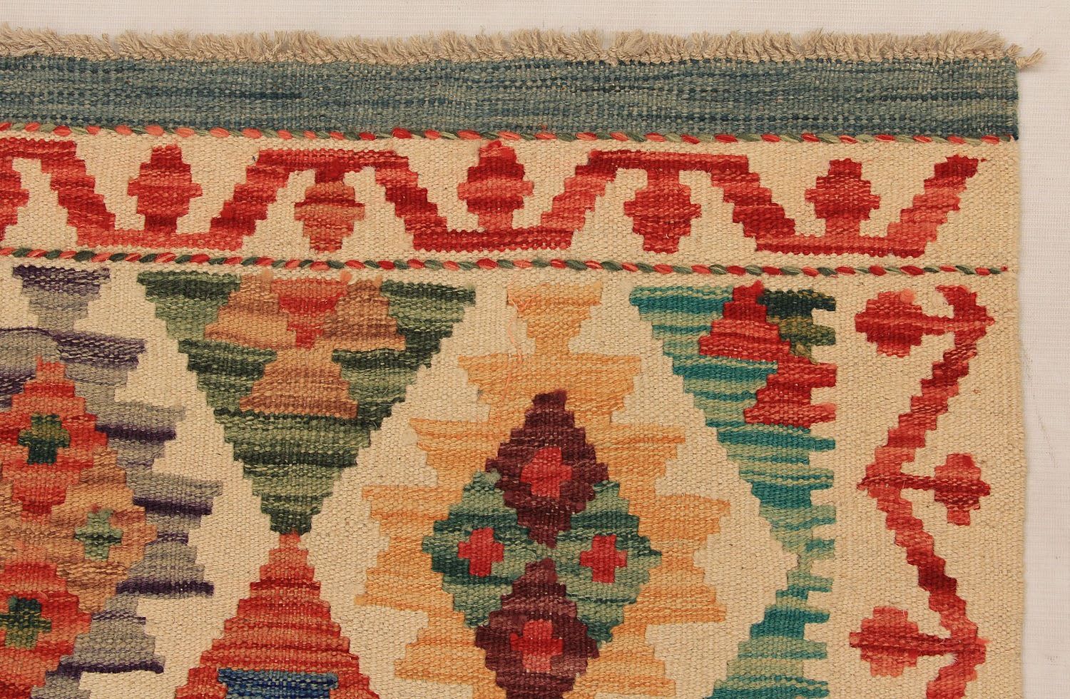 3' X 8' Multy Handmade Veggie Dye Kilim Rug Runner
