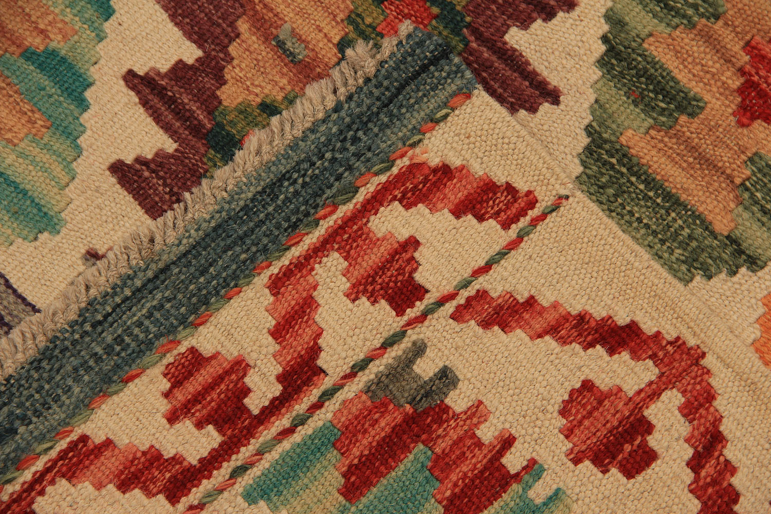 3' X 8' Multy Handmade Veggie Dye Kilim Rug Runner
