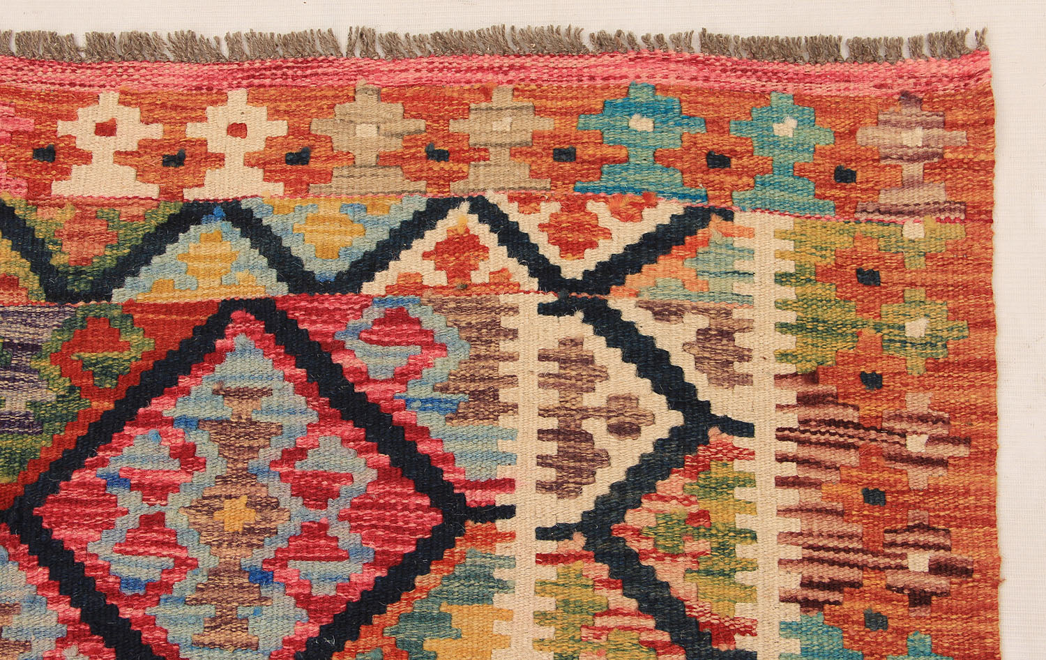 4' x 6' Multy Handmade Veggie Dye Kilim Rug Rectangular
