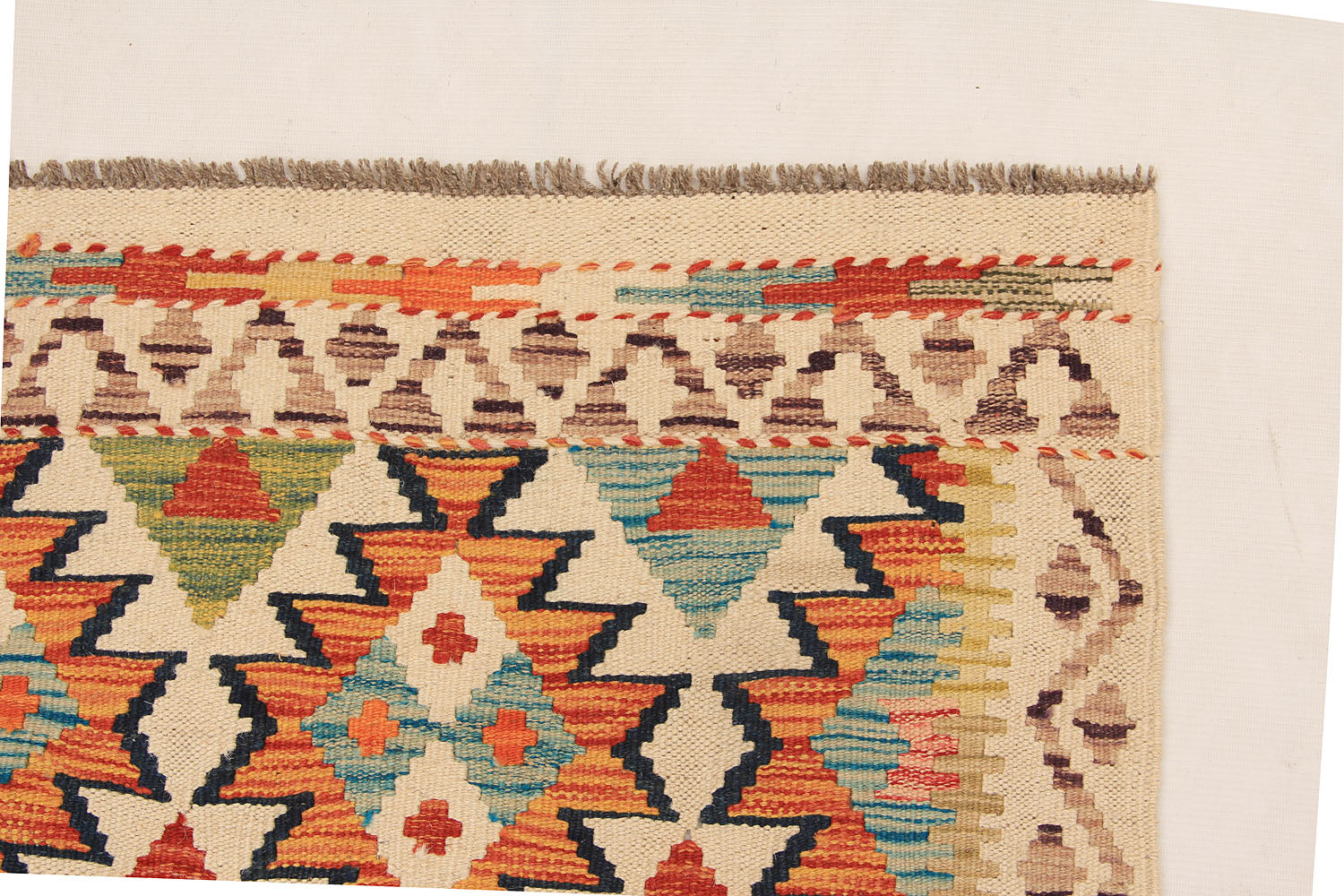 4' 6" x 6' 6 Multy Handmade Veggie Dye Kilim Rug Rectangular
