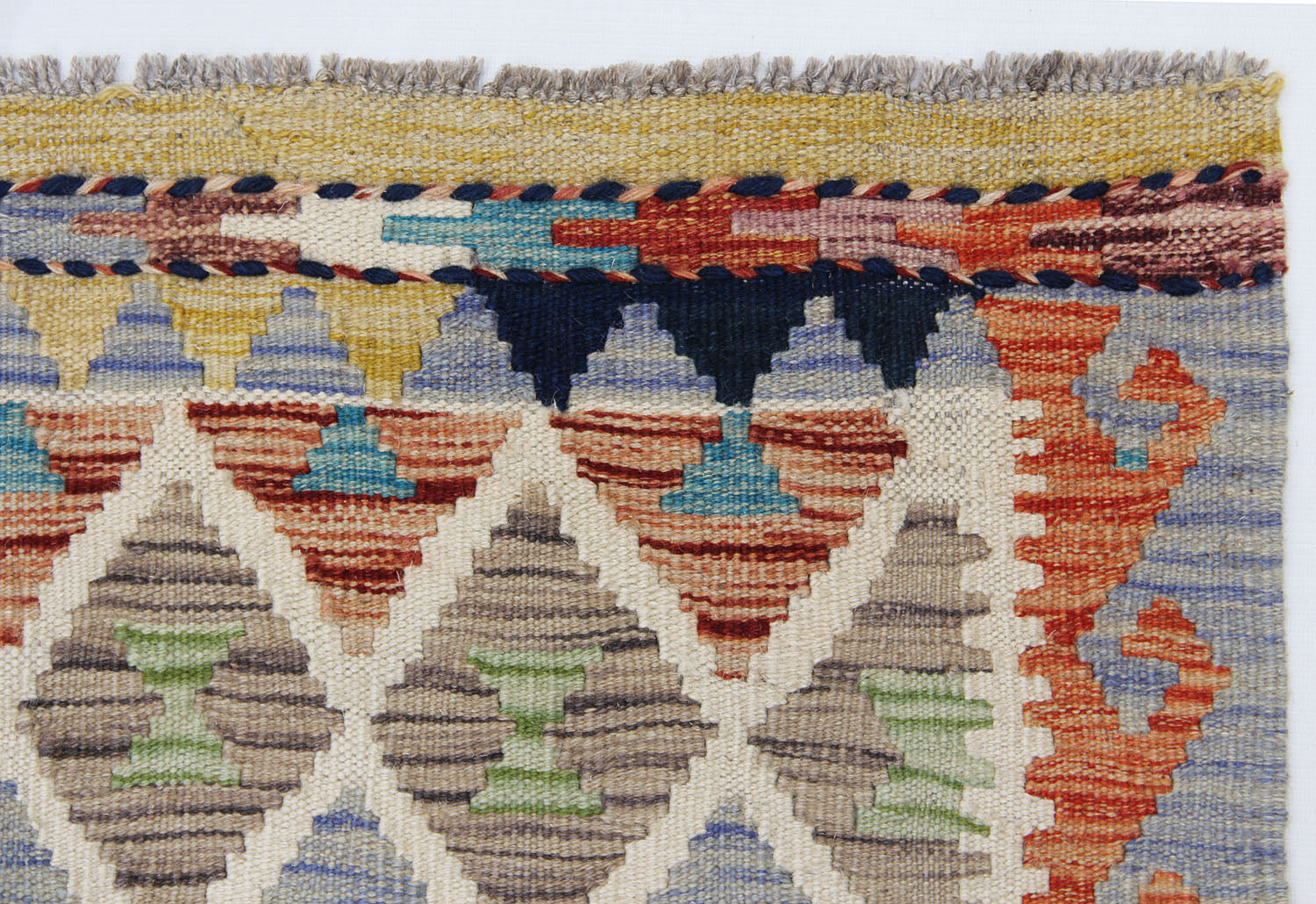 3' X 8' Multy Handmade Veggie Dye Kilim Rug Runner