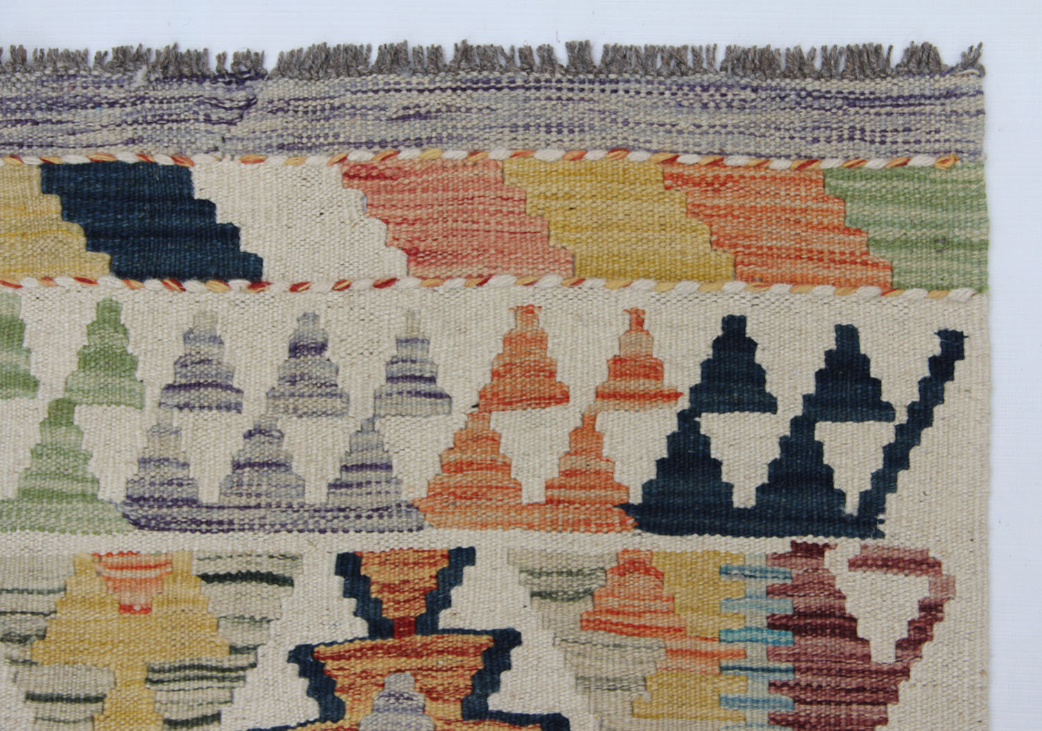 3' X 8' Multy Handmade Veggie Dye Kilim Rug Runner