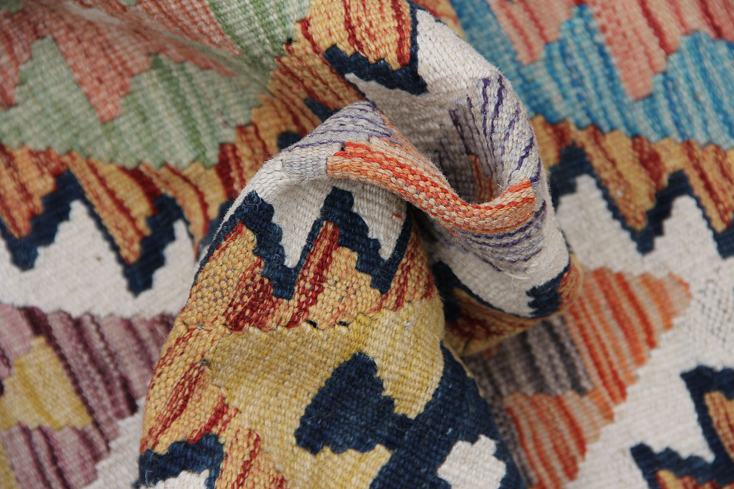 3' X 8' Multy Handmade Veggie Dye Kilim Rug Runner