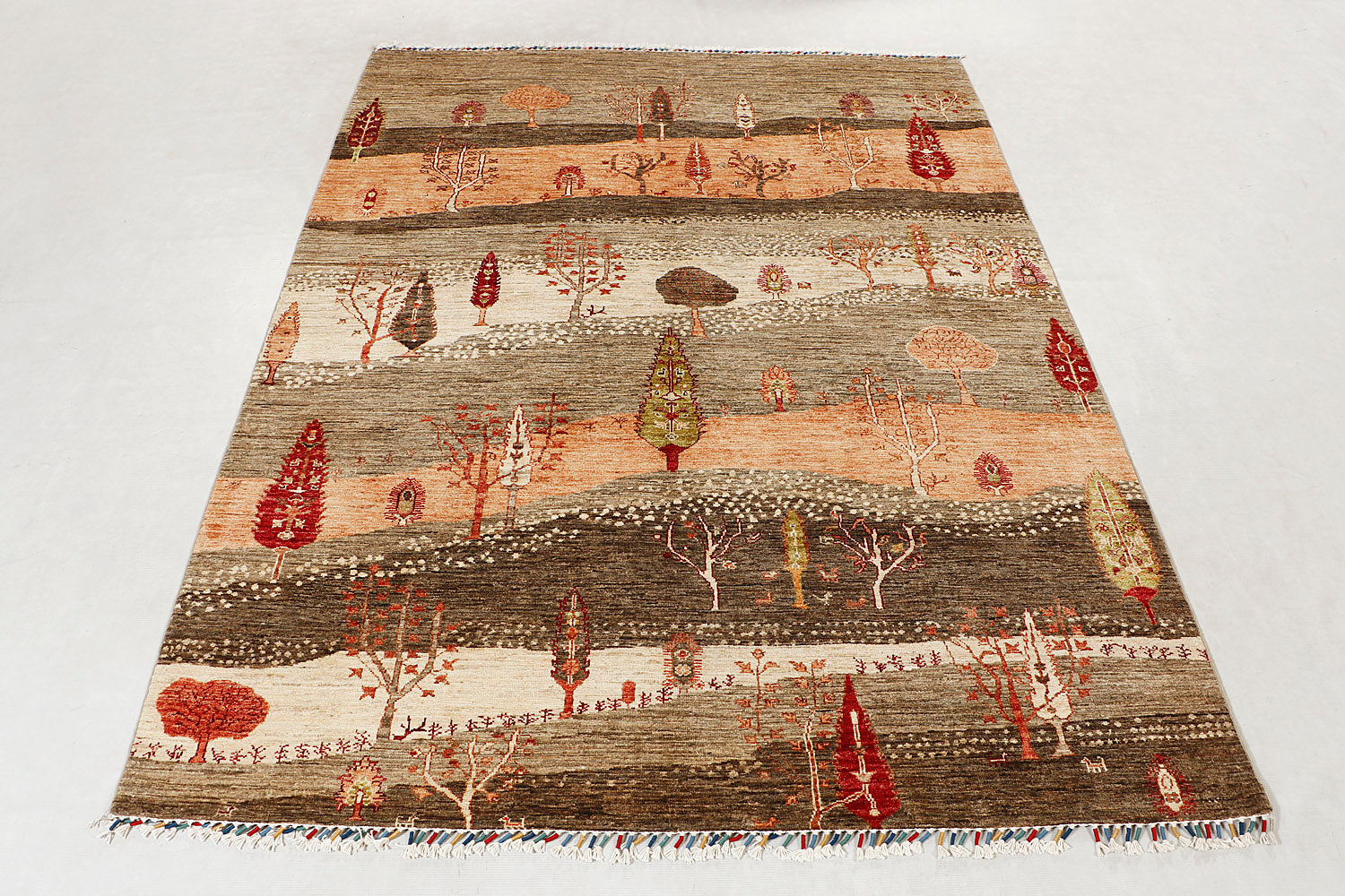 Sultani Persian Hand Knotted Wool Rug Multicolor 5'6" x 8'