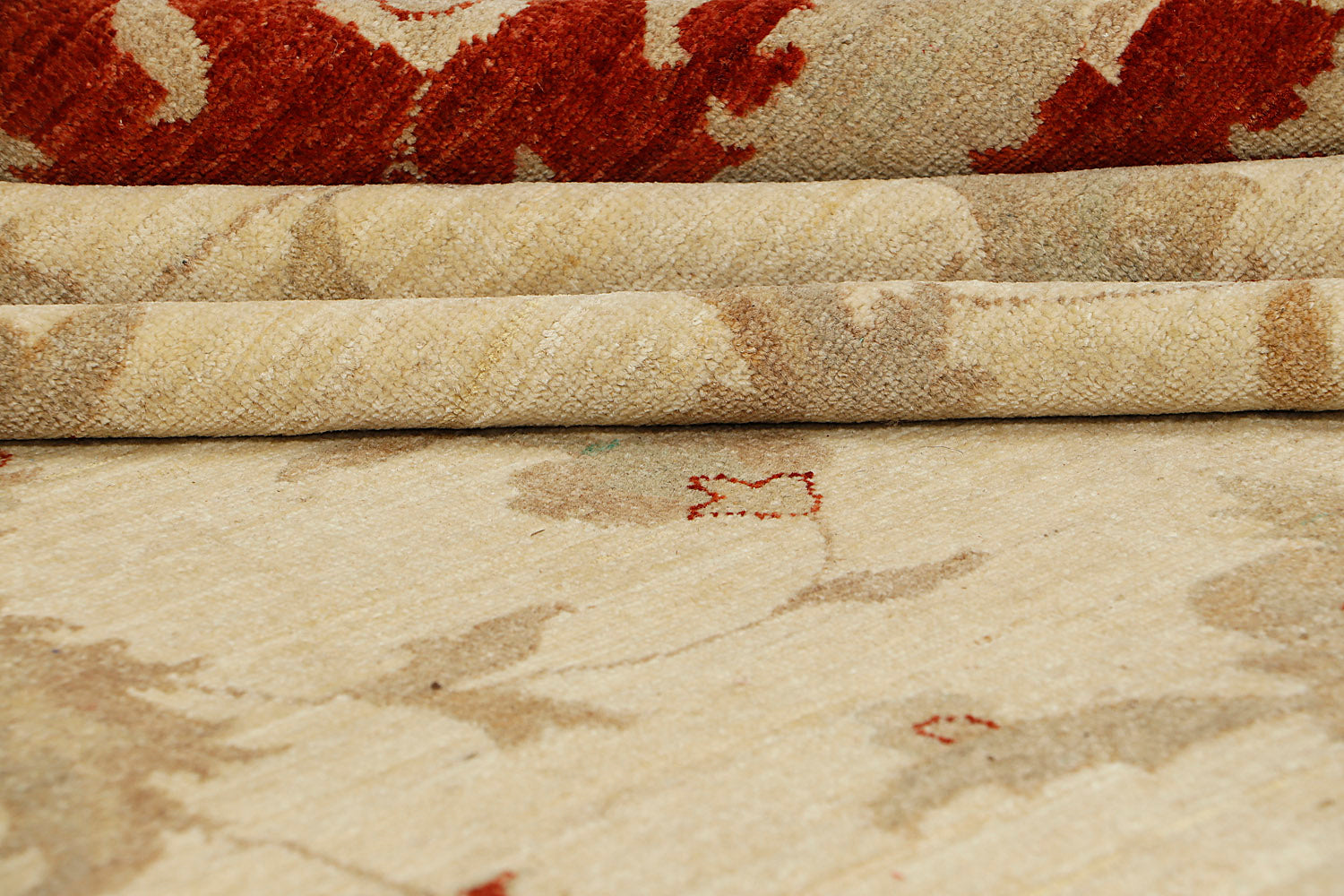 Ziegler Persian Hand Knotted Wool Square Rug Ivory 10' x 10'