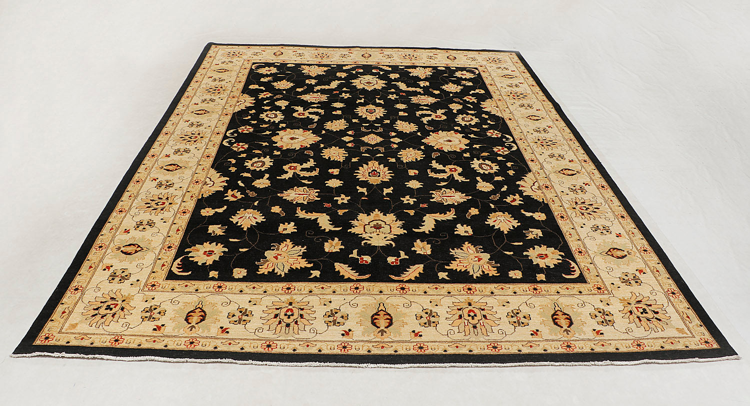 Ziegler Persian Hand Knotted Wool Rug Black 9' x 12'