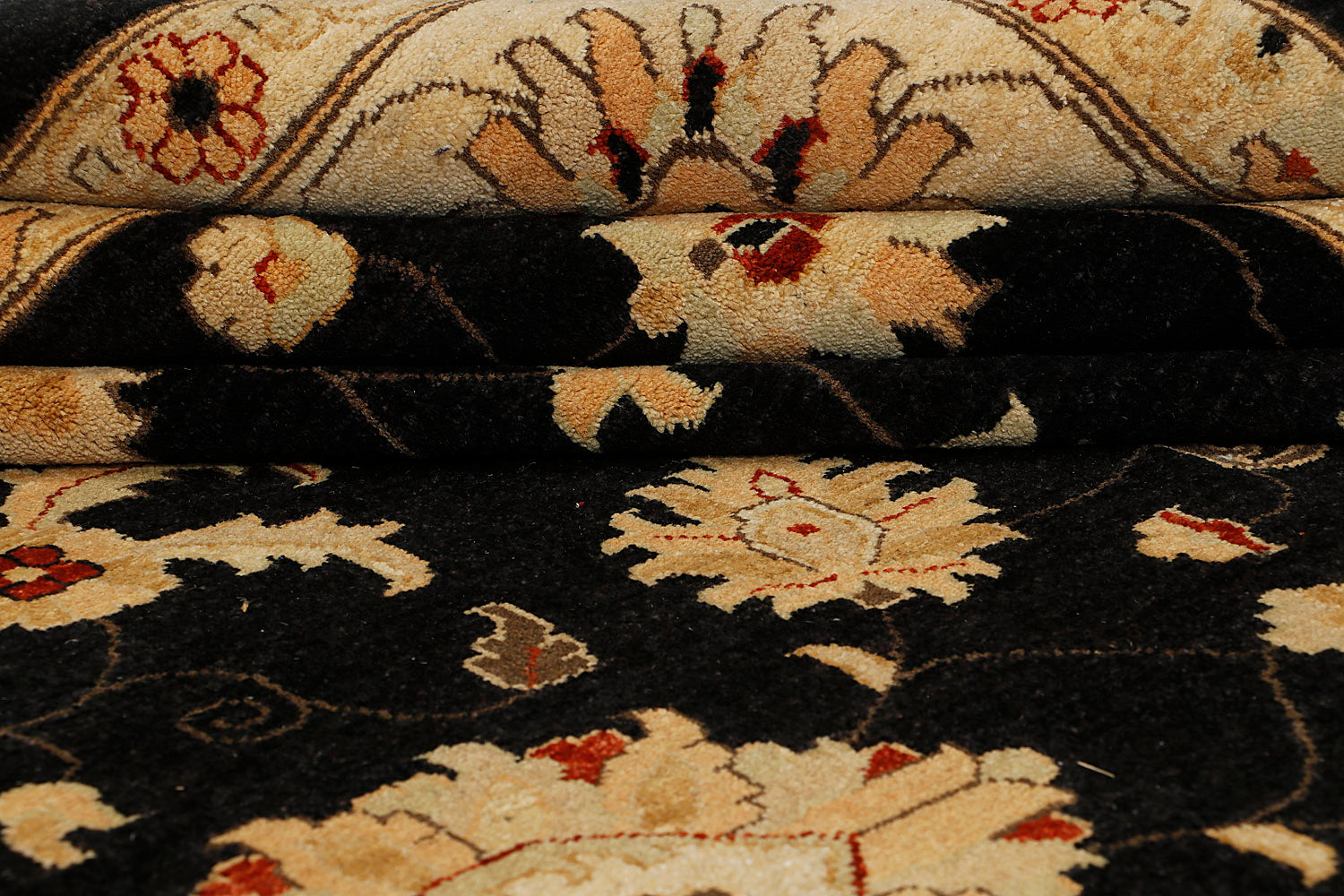 Ziegler Persian Hand Knotted Wool Rug Black 9' x 12'