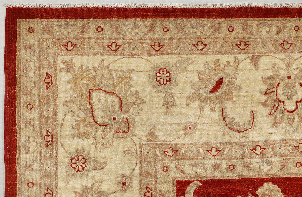 Ziegler Persian Hand Knotted Wool Rug Ivory 10' x 14'