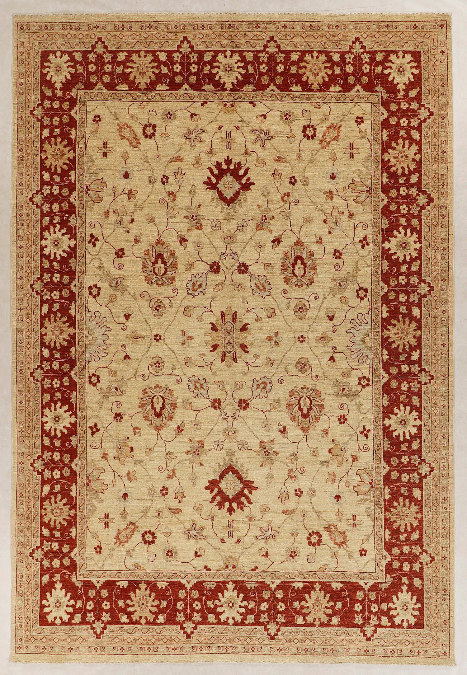 Ziegler Persian Hand Knotted Wool Rug Ivory 8' x 11'6"
