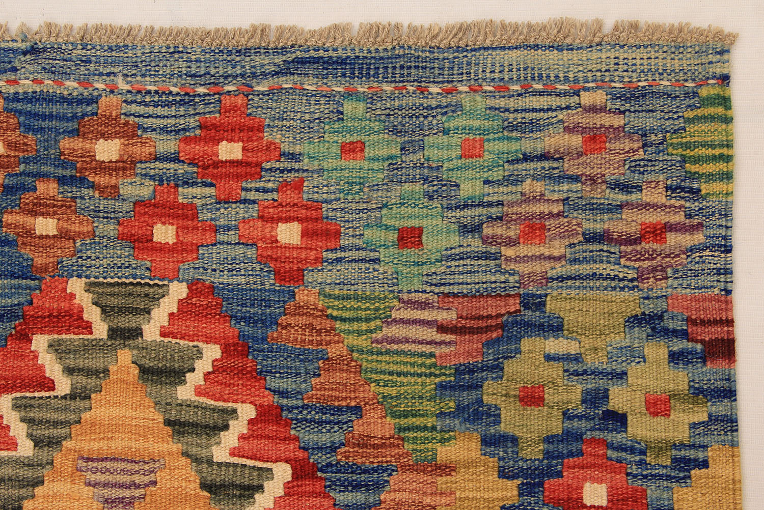 4' x 6' Multy Handmade Veggie Dye Kilim Rug Rectangular