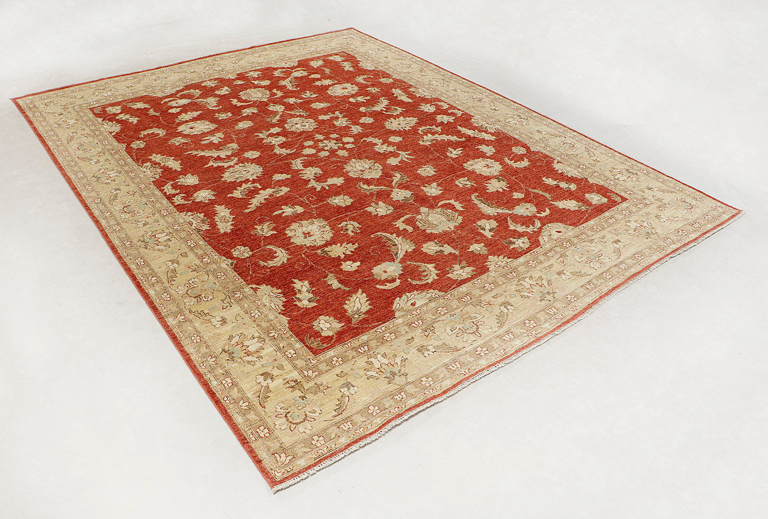 9' x 12' Red Handmade Persian Rug ZIEGLER Rectangular