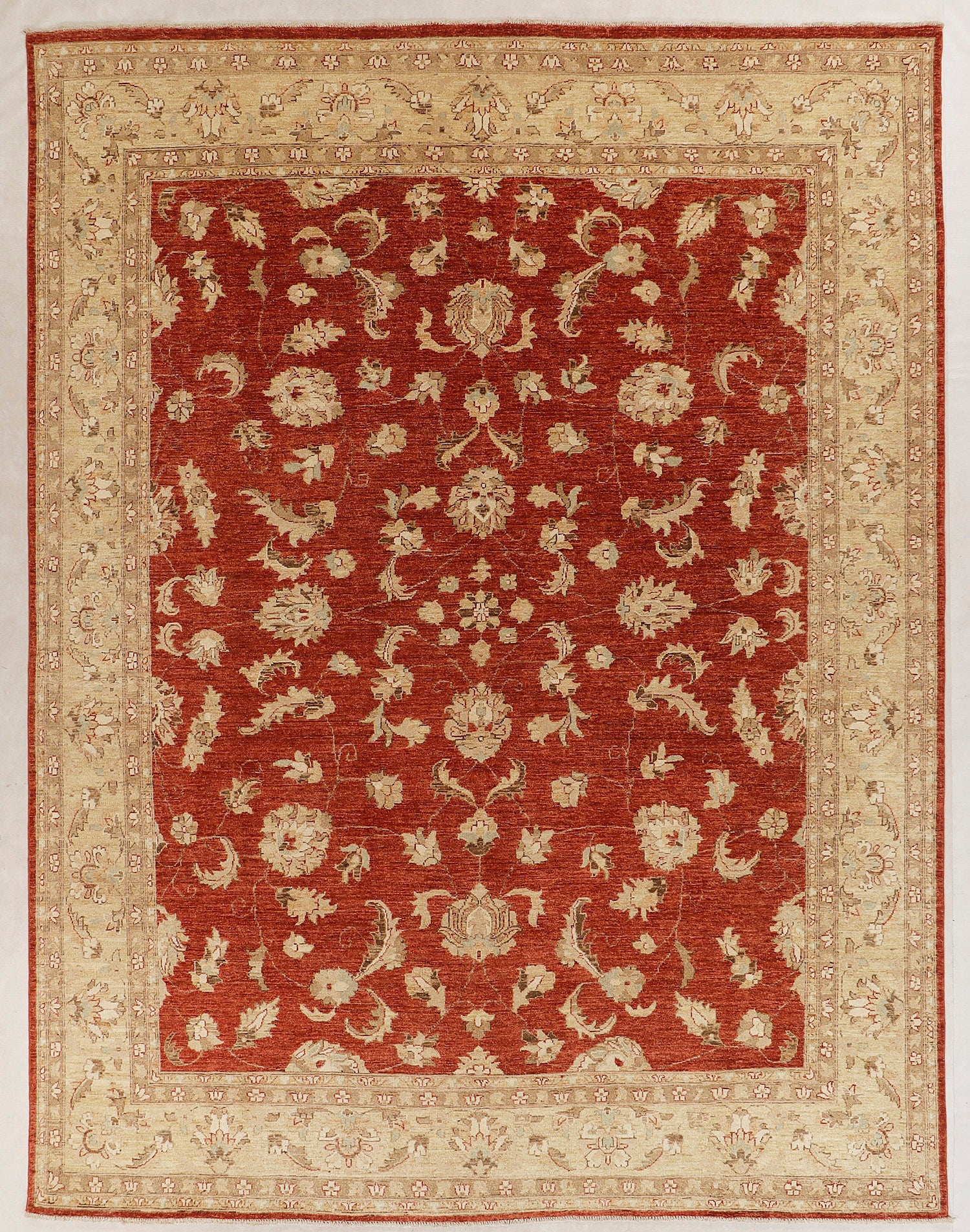 9' x 12' Red Handmade Persian Rug ZIEGLER Rectangular