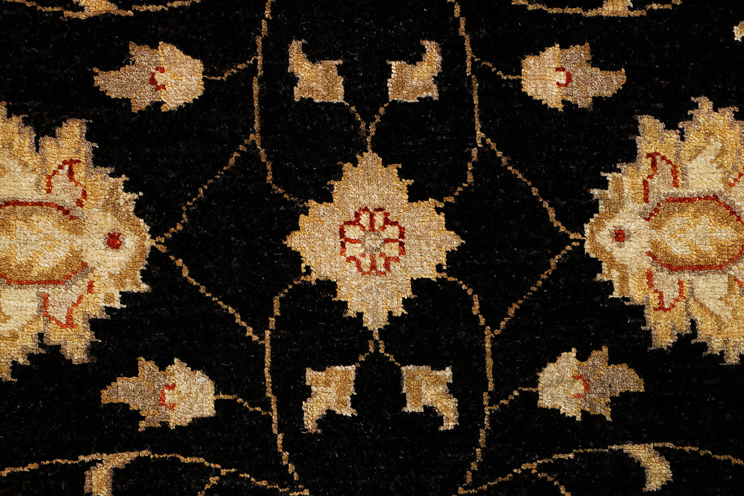 Ziegler Persian Hand Knotted Wool Rug Black 4'6" x 6'6"