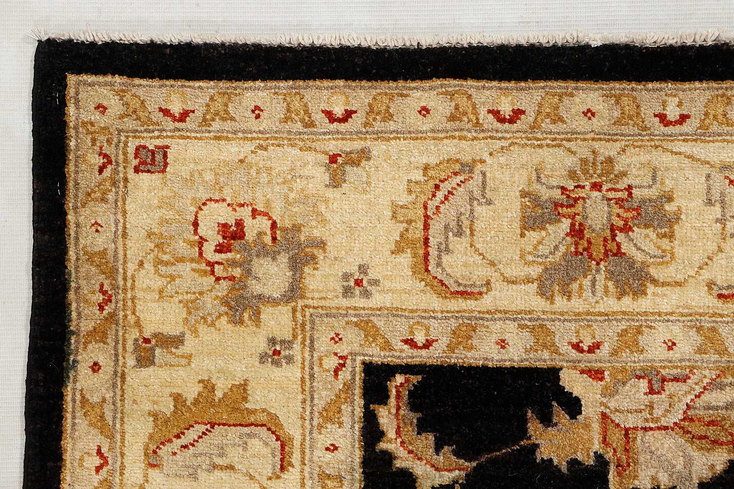 Ziegler Persian Hand Knotted Wool Rug Black 4'6" x 6'6"