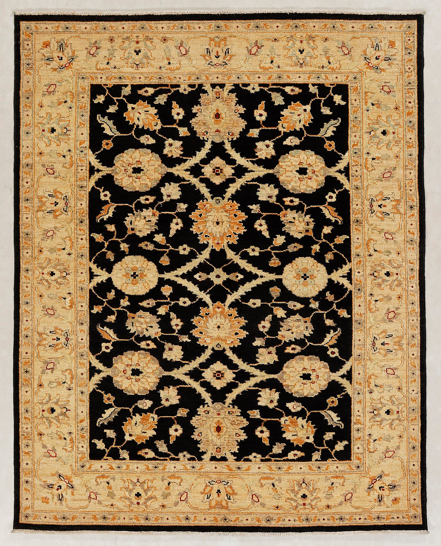 Ziegler Persian Hand Knotted Wool Rug Black