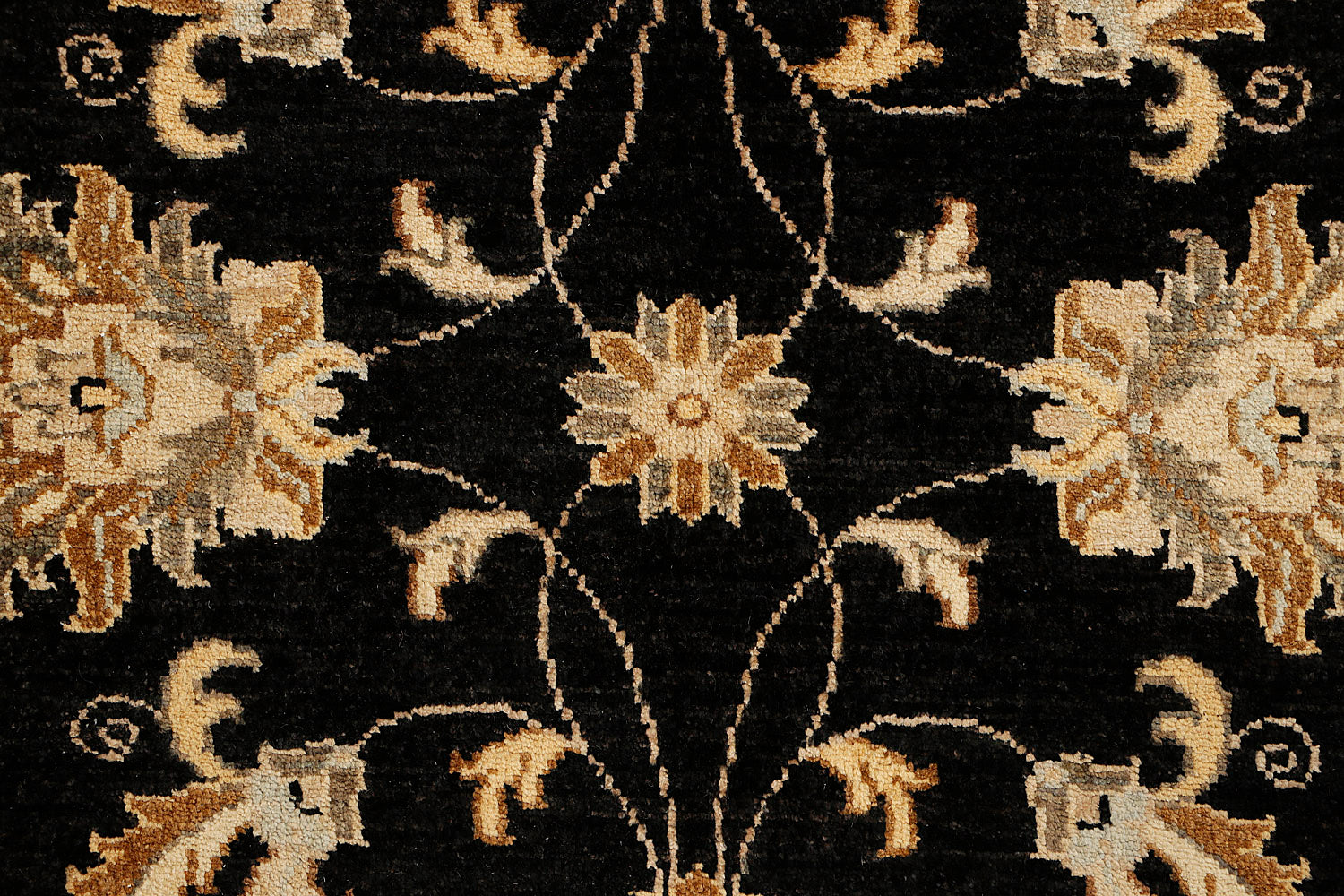 Ziegler Persian Hand Knotted Wool Rug Black 4'6" x 6'6"