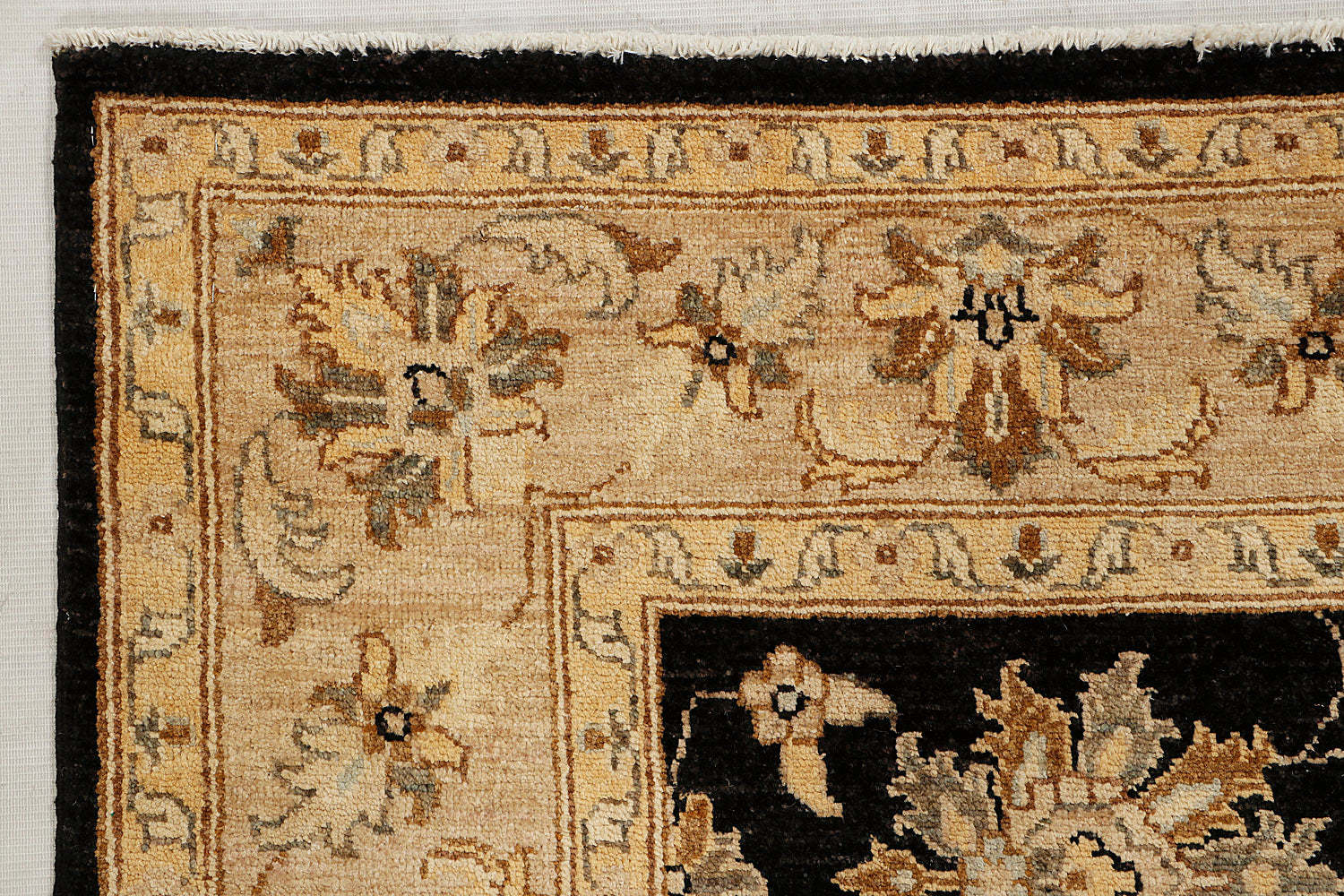 Ziegler Persian Hand Knotted Wool Rug Black 4'6" x 6'6"