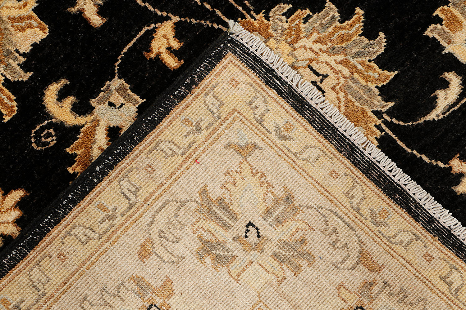 Ziegler Persian Hand Knotted Wool Rug Black 4'6" x 6'6"
