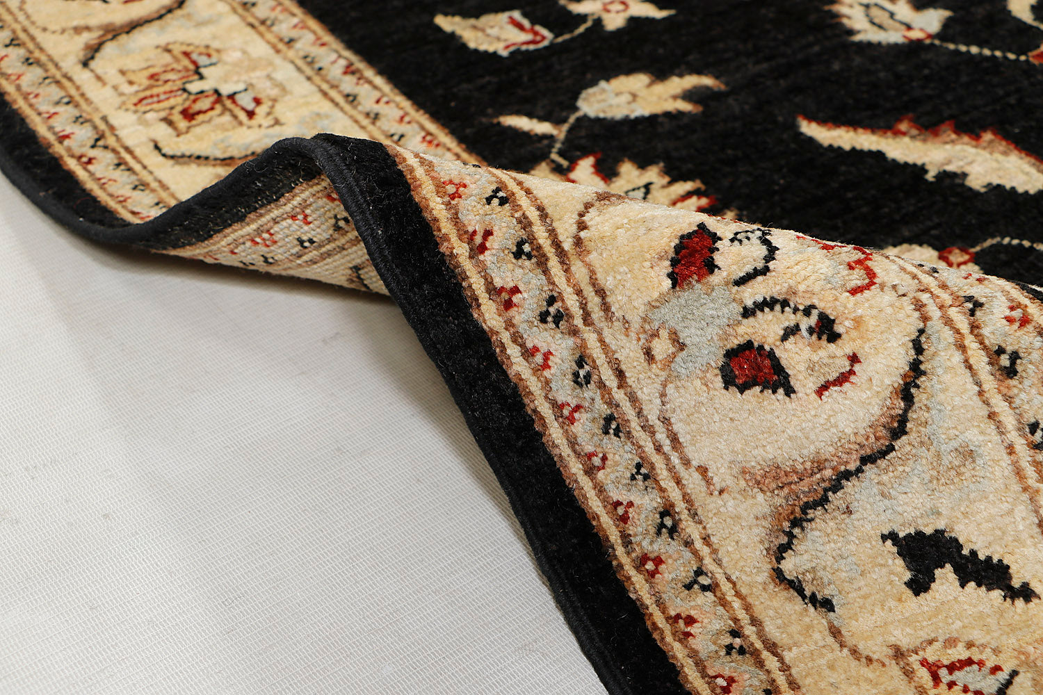 Ziegler Persian Hand Knotted Wool Rug Black 4' x 6'