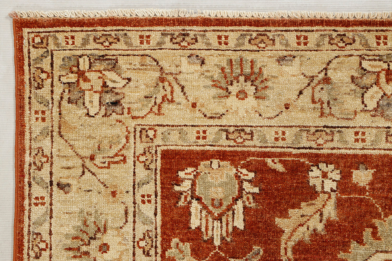 4' x 6' Red Handmade Persian Rug ZIEGLER Rectangular
