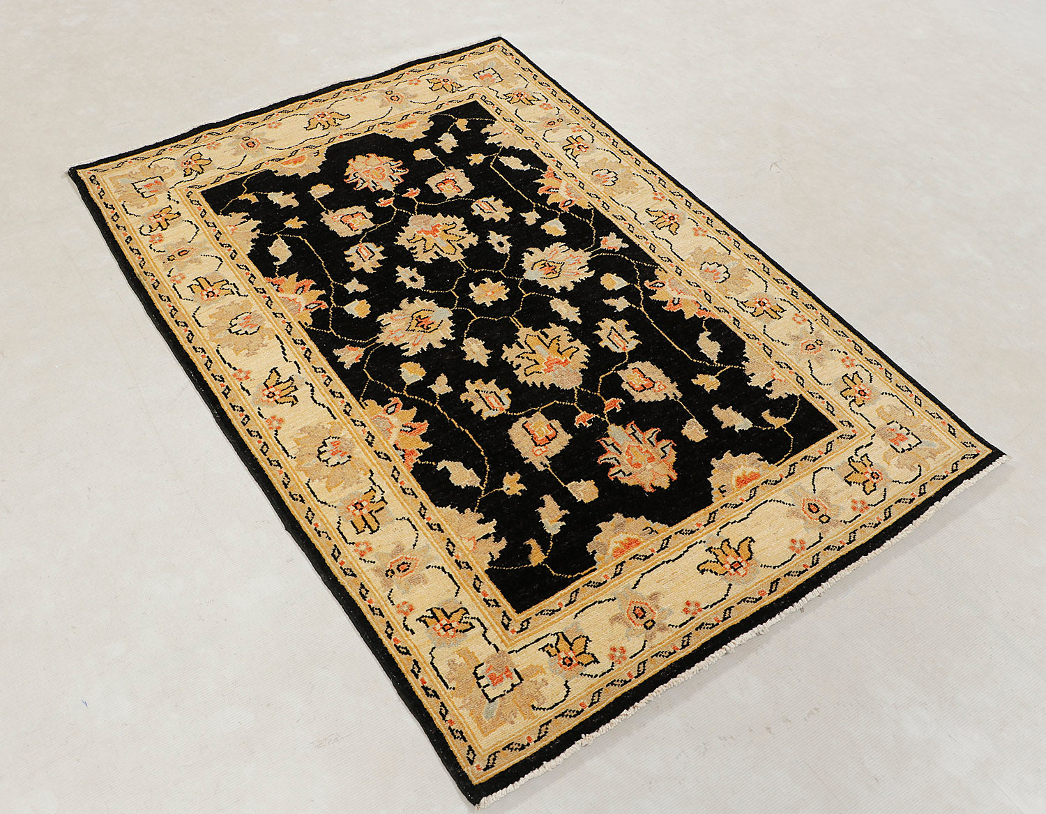 Ziegler Persian Hand Knotted Wool Rug Black 3' x 5'