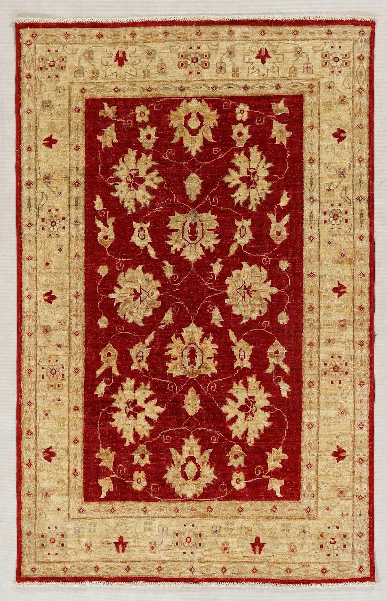 Ziegler Persian Hand Knotted Wool Rug Red 3' x 5'