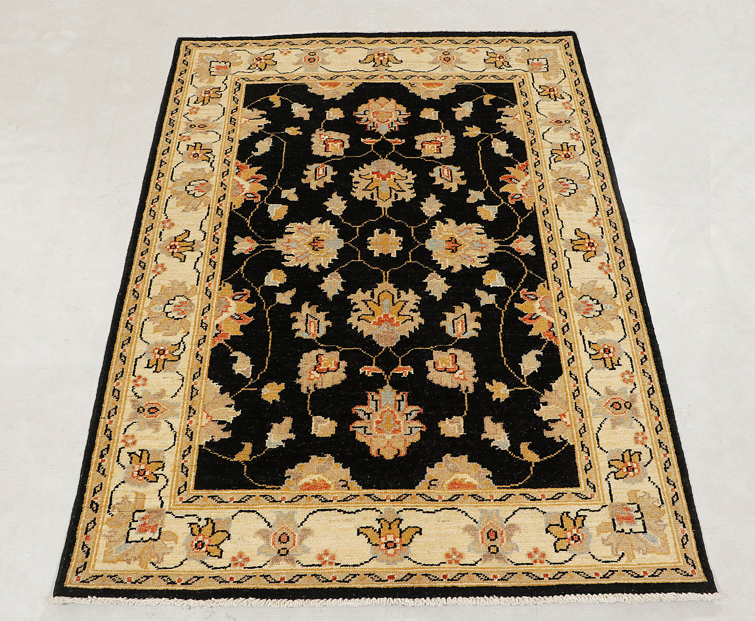 Ziegler Persian Hand Knotted Wool Rug Black 3' x 5'