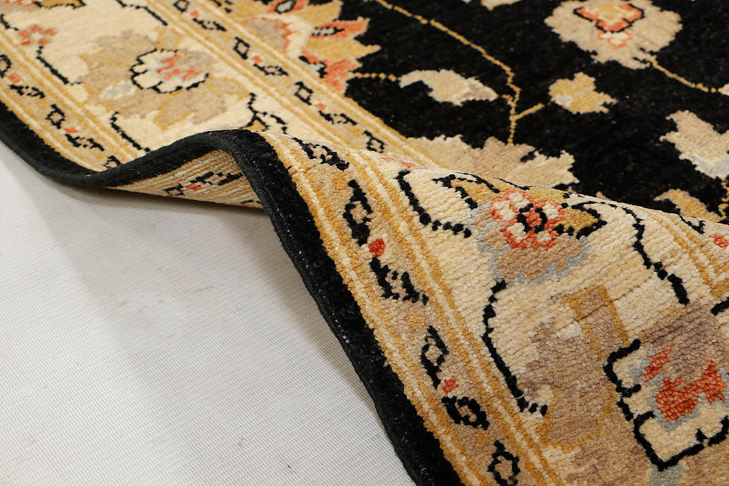 Ziegler Persian Hand Knotted Wool Rug Black 3' x 5'